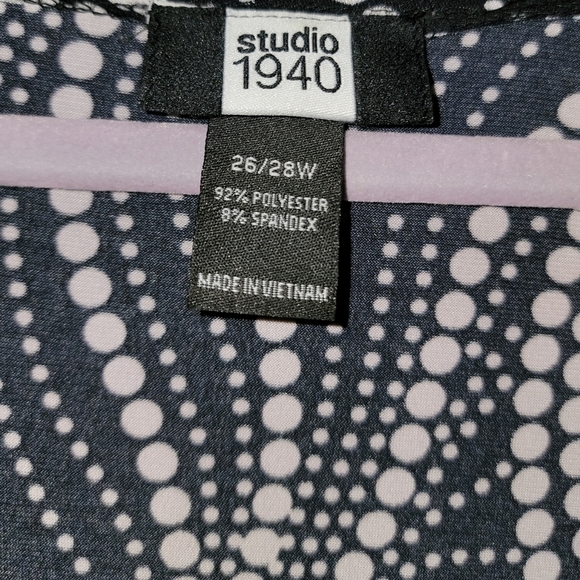 MStudio 1940 plus size dress size 26/28W black and white ties in the back - Picture 2 of 8